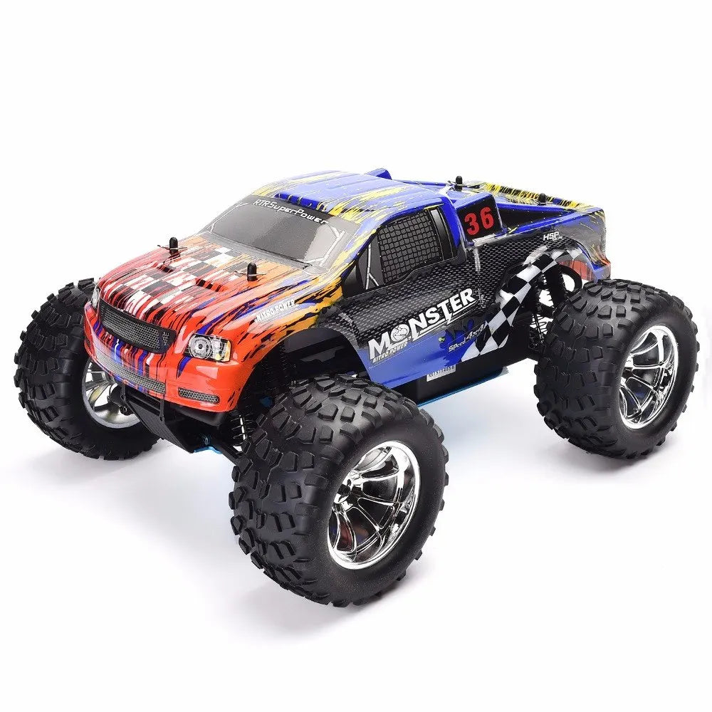 HSP RC Car 1:10 Scale Two Speed Off Road Monster Truck Nitro Gas Power 4wd Remote Control Car High Speed Hobby Racing RC Vehicle - Hot Wheelman & Collectibles